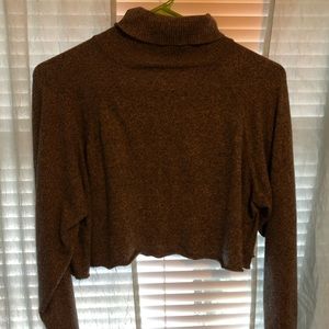 Long sleeve turtle neck crop